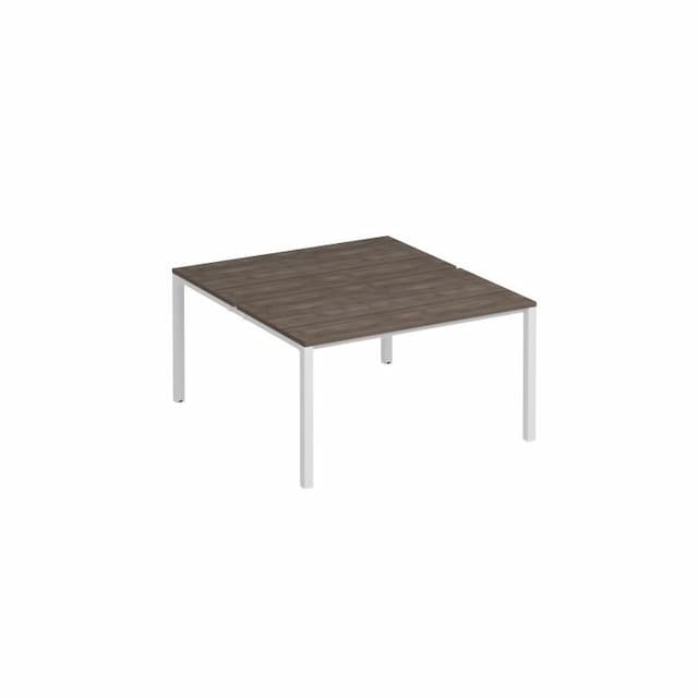 Рабочая станция на металлокаркасе Юнитекс Комфорт КФ К.Б1 1145 ШТ (2х140) (140x154x75) дуб шамони темный / белый