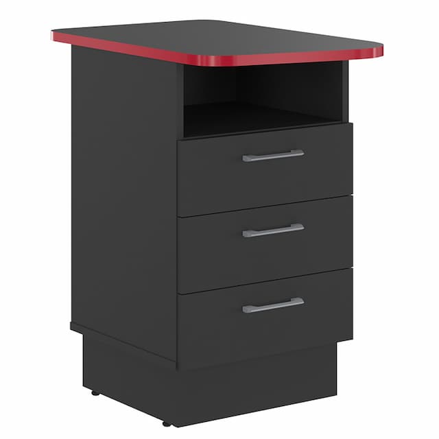 Тумба приставная с цоколем Skyland SFLC-3D.3A антрацит/красный 467х735х809 SKILLL