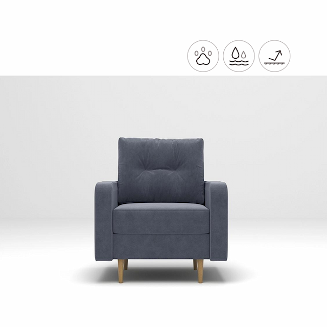 Кресло Мастерфабрик Дэйо Kenya steel ткань велюр