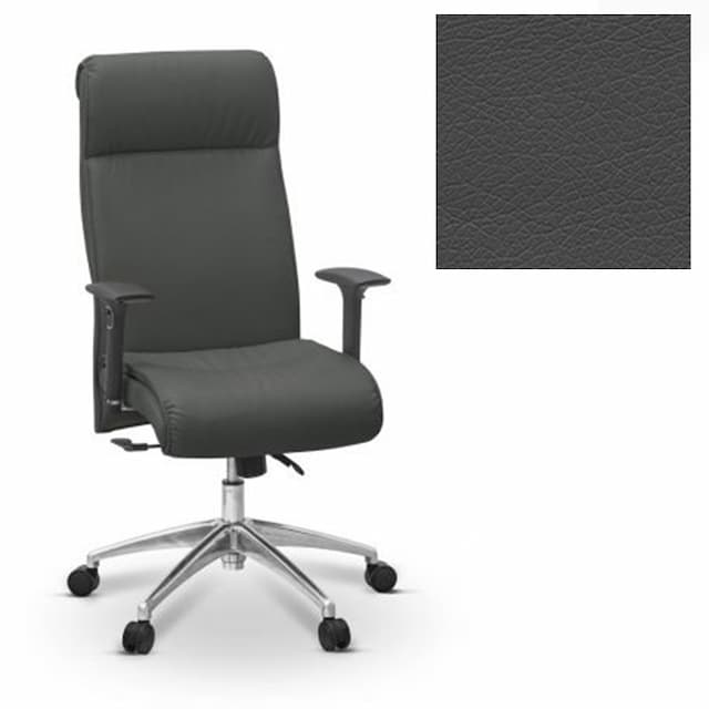 Кресло руководителя Юнитекс Dark 3D экокожа премиум темно-серая CN1118