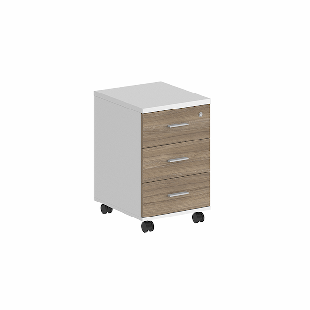 Тумба мобильная с 3 ящ. и замком Norden Сигма SG.611.WH.OD