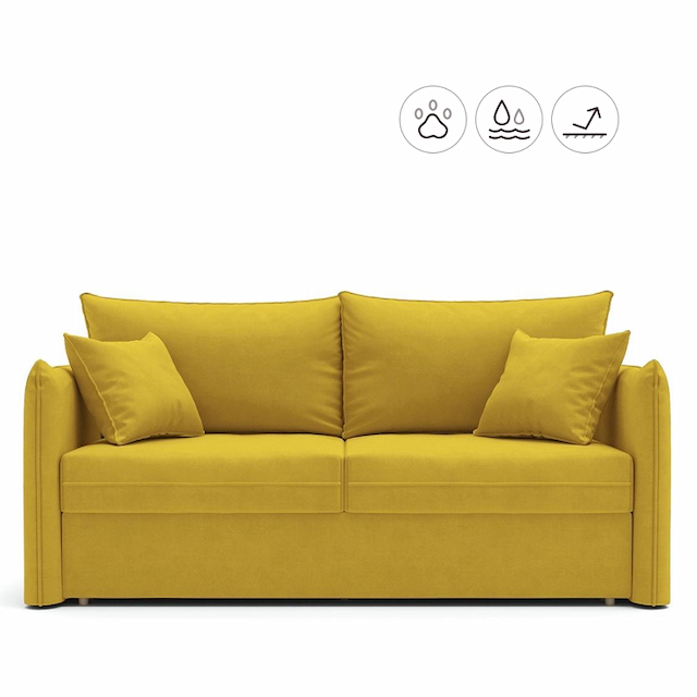 Диван Мастерфабрик Виви Нью ТТ Saga yellow ткань рогожка