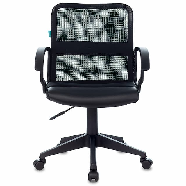 Кресло Бюрократ CH-590 черный сиденье черный эко.кожа/сетка крестов. пластик